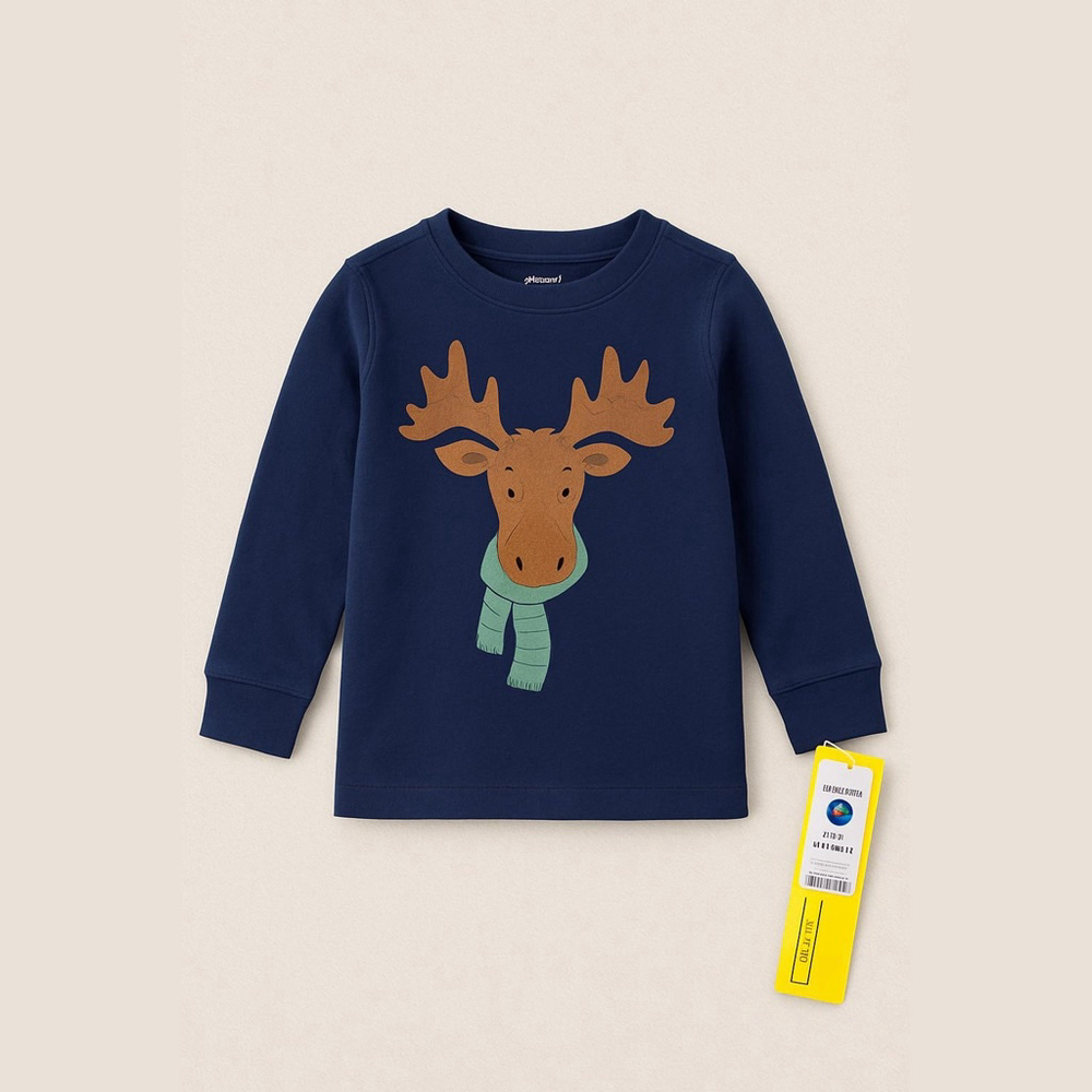 Carter Just One You Boys Long Sleeve Tee NWT Size 2T Blue - Picture 2 of 5